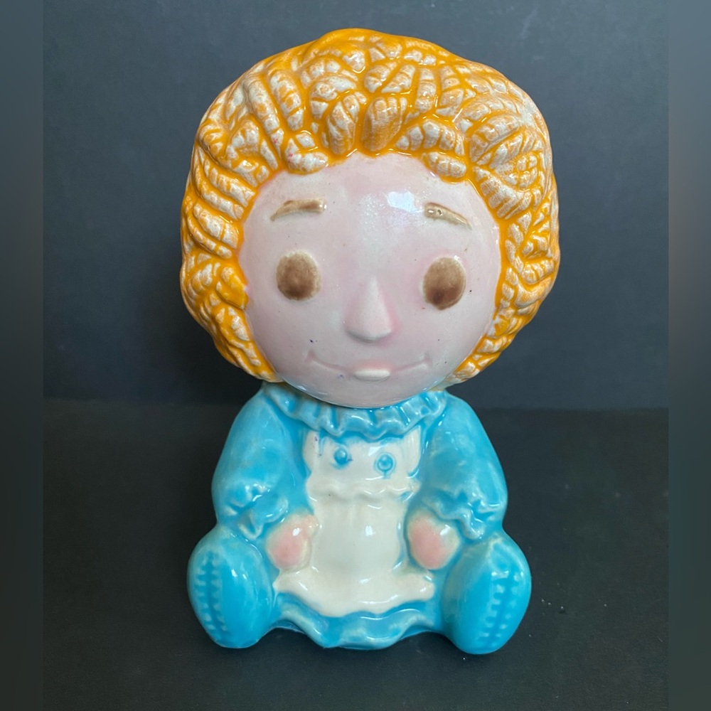 Vintage 1979s Raggedy Ann 5.5” Tall Ceramic Figurine Adorable Collectible!
